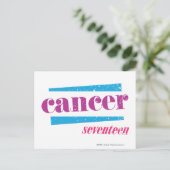 Kanker Paars Briefkaart (Staand voorkant)