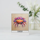 Kanker potlood kleurrijke krabbel kunst Ansichtkaa Briefkaart (Staand voorkant)