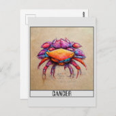 Kanker potlood kleurrijke krabbel kunst Ansichtkaa Briefkaart (Voorkant / Achterkant)