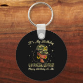 Kanker Queen Loc'd Black Woman Camo Pet Zodiac Sig Sleutelhanger (Voorkant)