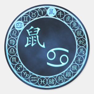 Kanker/rat Ronde Sticker