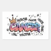 Kanker Rechthoekige Sticker (Voorkant)