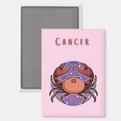 Kanker Roze, sterrenbeeld, sterrenbeeld afdruk Magneet (Voorkant / Achterkant)