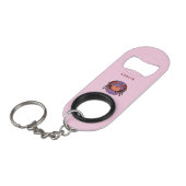 Kanker Roze, sterrenbeeld, sterrenbeeld afdruk Mini Flessenopener (Voorkant Gekanteld)