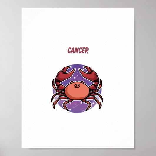 Kanker Roze, sterrenbeeld, sterrenbeeld afdruk Poster (Voorkant)