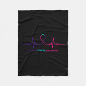 Kanker - Schildklierkanker Bewustzijnscadeau Fleece Deken (Voorkant)