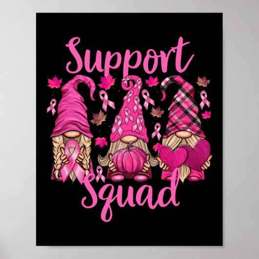 Kanker Shirt voor vrouwen Gnomes Support Squad Gno Poster (Voorkant)