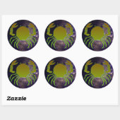 Kanker silhouet envelop afdichtingen ronde sticker (Vel)