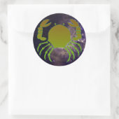 Kanker silhouet envelop afdichtingen ronde sticker (Tas)