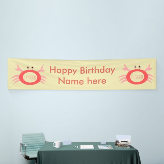 Kanker Star Sign Crab Banner (Beurs)