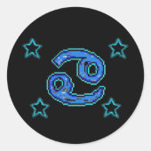 KANKER Sterren Ronde Sticker (Voorkant)