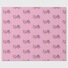 Kanker Sterren Teken Verpakking Papier Roze Achter