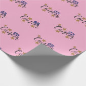 Kanker Sterren Teken Verpakking Papier Roze Achter (Hoek)