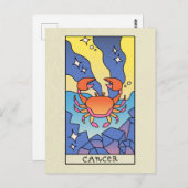 Kanker Sterrenbeeld Abstracte Kunst Vintage Briefkaart (Voorkant / Achterkant)