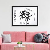 Kanker Sterrenbeeld en Symbool omlijst Canvas Afdruk (Insitu (Woonkamer))
