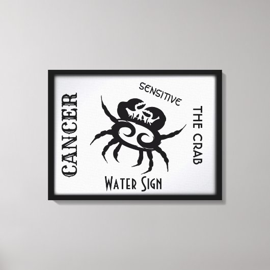 Kanker Sterrenbeeld en Symbool omlijst Canvas Afdruk (Voorkant)