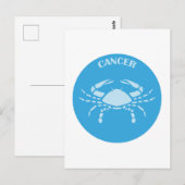 Kanker, sterrenbeeld, horoscoop, astrologie briefkaart (Voorkant / Achterkant)