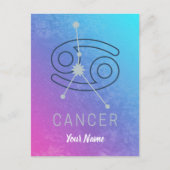 Kanker Sterrenbeeld Horoscoop Sterrenbeeld Sterren Feestdagenkaart (Voorkant)