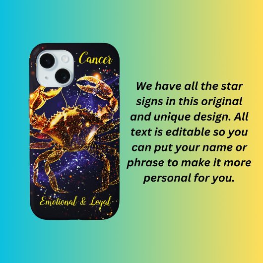 Kanker sterrenbeeld iPhone 15 case