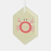 Kanker Sterrenbeeld Krab Glas Ornament (Voorkant links)