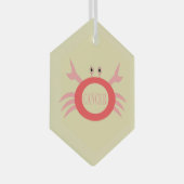 Kanker Sterrenbeeld Krab Glas Ornament (Voorkant Rechts)
