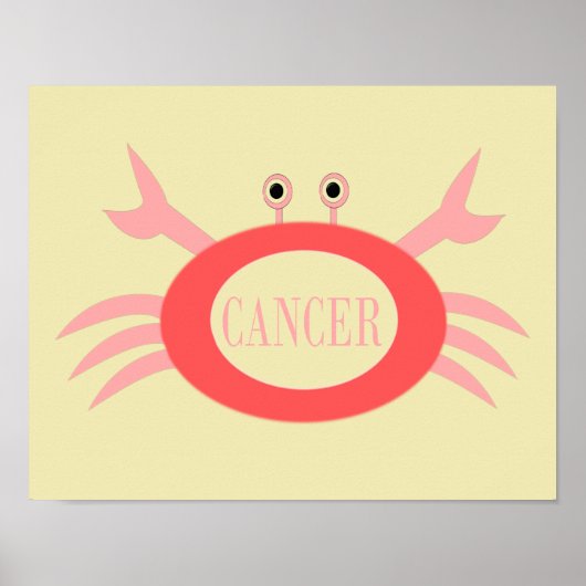 Kanker Sterrenbeeld Krab Poster (Voorkant)