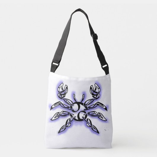 Kanker sterrenbeeld lijnkunst astrologie crossbody tas (Voorkant)