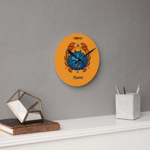 Kanker Sterrenbeeld Pop Art - Retro Hemelse Krab Ronde Klok