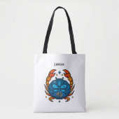 Kanker Sterrenbeeld Pop Art - Retro Hemelse Krab Tote Bag (Voorkant)