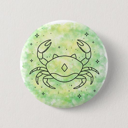 Kanker Sterrenbeeld Ronde Button 5,7 Cm (Voorkant)