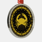 Kanker - Sterrenbeeld - Symbool - Horoscoop Metalen Ornament (Rechts)