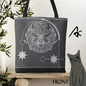 Kanker Sterrenbeeld Zilver Wit Grijs Mandala Tote Bag