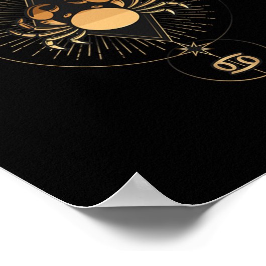 Kanker Sterrenbeeld Zwarte Geschiedenis Maand Blm  Poster (Hoek)