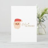 kanker. steun. Kerst uitnodiging (Staand voorkant)