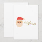 kanker. steun. Kerst uitnodiging (Voorkant / Achterkant)