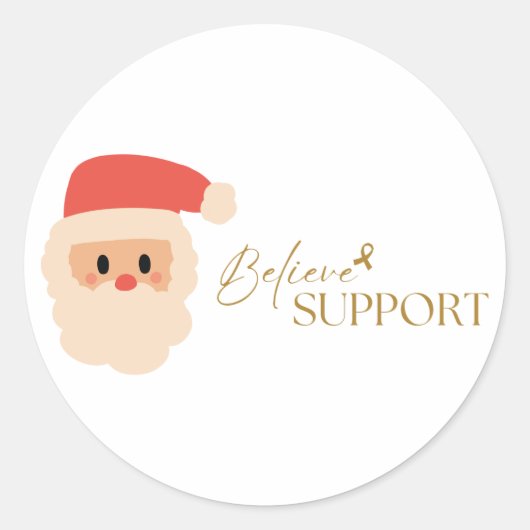 kanker. steun Kerstmis Vakantie Stickers Labels (Voorkant)