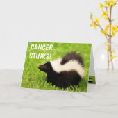 Kanker stinkt naar grappige aanmoediging kaart (Gele Bloem)