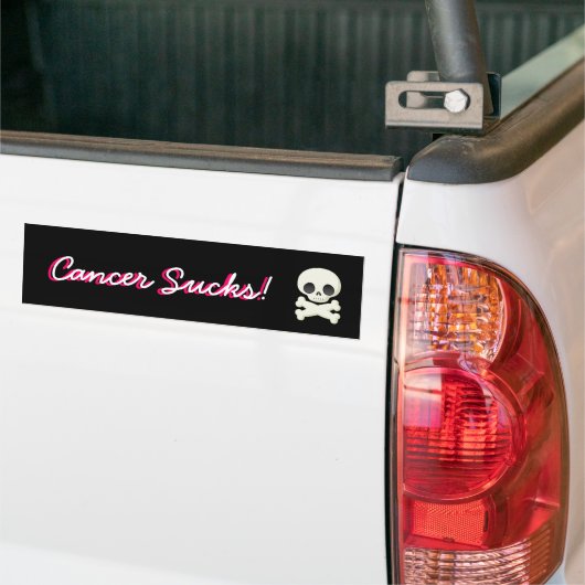 Kanker Sucks! Bumpersticker (Op Truck)