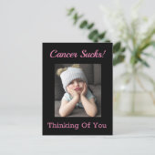 Kanker Suckt! Denk Aan Jou Grappige Chagrijn Briefkaart (Staand voorkant)