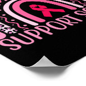 Kanker Support Squad Warrior Borstkanker Awarene Poster (Hoek)