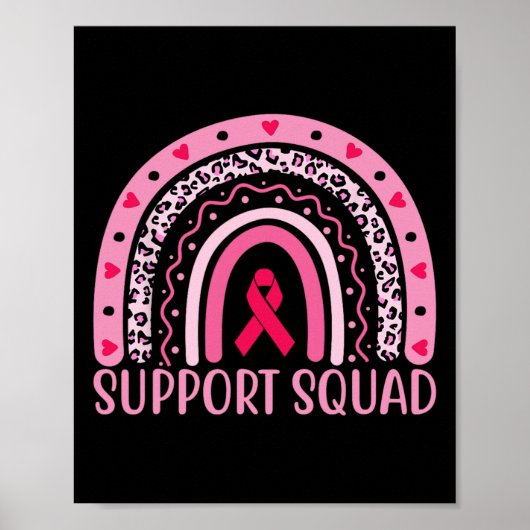 Kanker Support Squad Warrior Borstkanker Awarene Poster (Voorkant)
