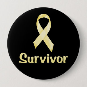 Kanker Survivor Yellow Ronde Button 4,0 Cm
