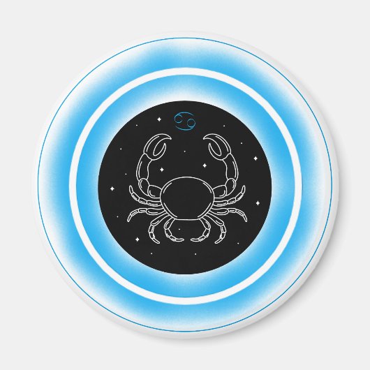 Kanker Symbool – Minimaal Astrologie Embleem Magneet (Voorkant)
