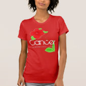 Kanker T-shirt-shirt met roodrooster T-shirt (Voorkant)