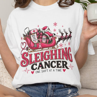 Kanker te lijf met Kerstmis Oncologieverpleegkundi Tri-Blend Shirt