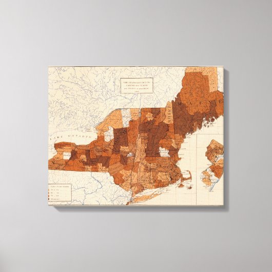 Kanker, tumor NY, NJ, New England Canvas Afdruk (Voorkant)