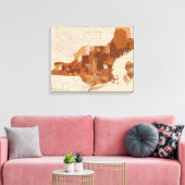 Kanker, tumor NY, NJ, New England Canvas Afdruk (Insitu (Woonkamer))