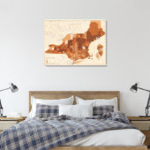 Kanker, tumor NY, NJ, New England Canvas Afdruk (Insitu (Slaapkamer))