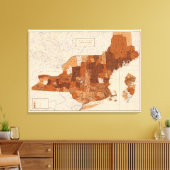 Kanker, tumor NY, NJ, New England Canvas Afdruk (Insitu (Woonkamer))