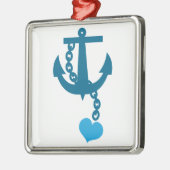 Kanker van de blauwe zee metalen ornament (Links)